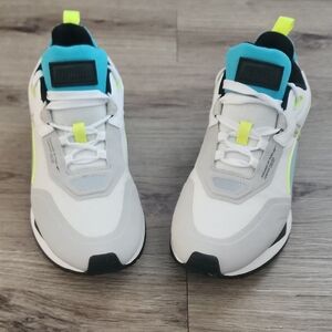 Puma Mens Sneakers - White and Neon Green